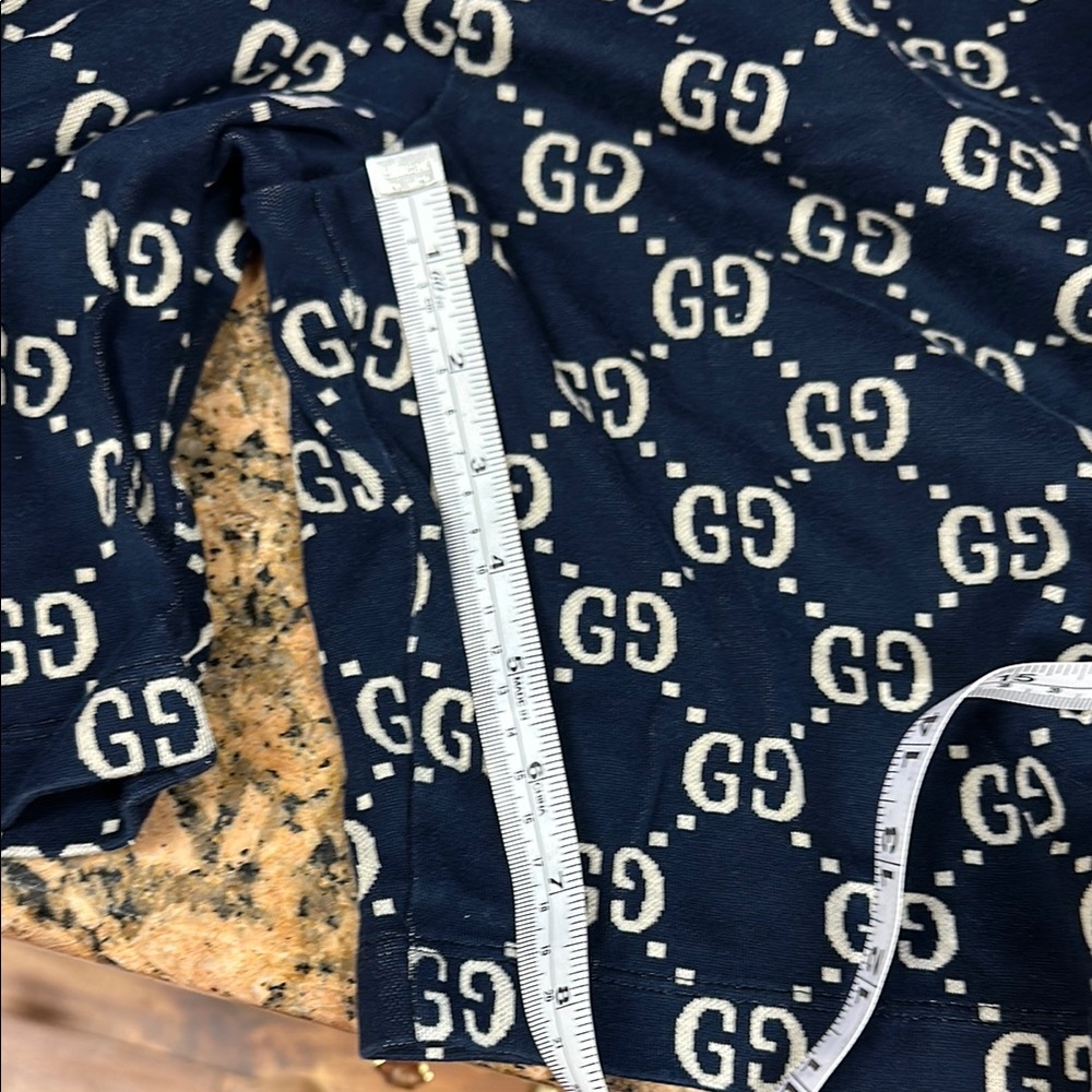 Gucci Dark Blue GG Patterned Shorts med- large - Picture 12 of 13
